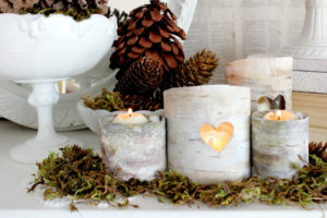 DIT tutorial: faux birch candle holders