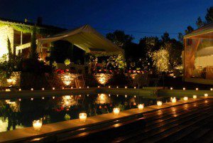 flameless candles are perfect to use outside in yoru back yard or poolside