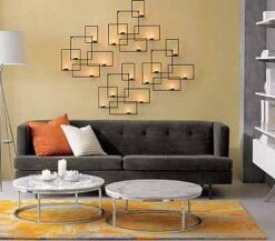 make wall art at your home by using battery operated tea light candles