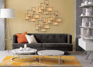 make wall art at your home by using battery operated tea light candles