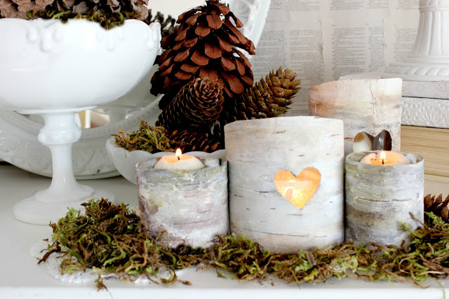 DIY tutorial: faux birch candle holders