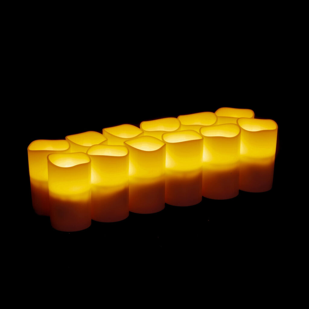 The Best Waterproof Rechargeable MiniPillar Tea Light Candles Set Of 12