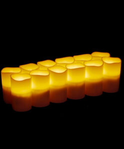 Amber Rechargeable led pillar tea light candle from Candles Recharge