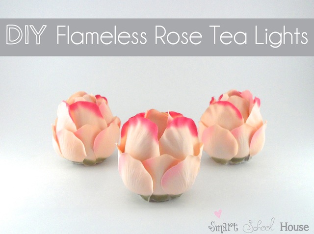 DIY Flameless Rose Votives