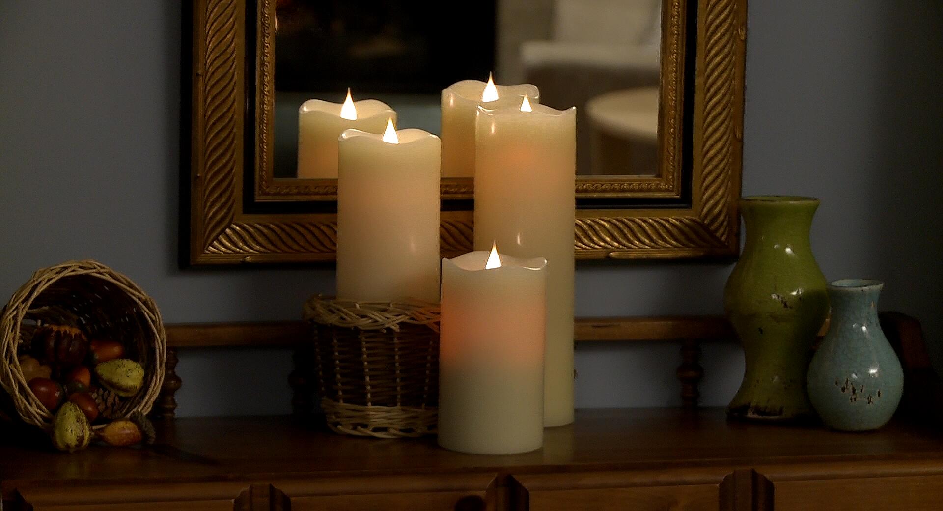 Wax LED flickering flameless pillar candles waterproof & regular available!