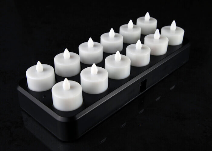 flameless remote controlled rechargeable tea light candles