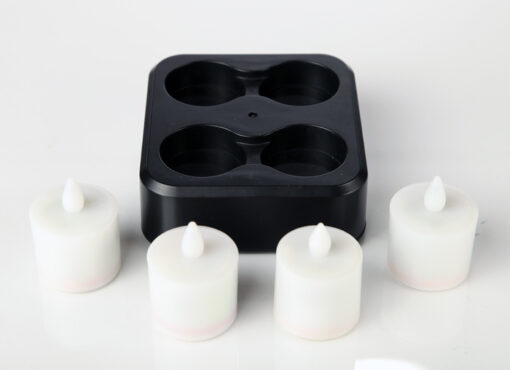 Waterproof rechargeable tea light candle set of 4 sensor base